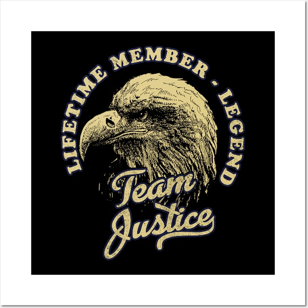 Justice Name - Lifetime Member Legend - Eagle Wall Art by Stacy Peters Art